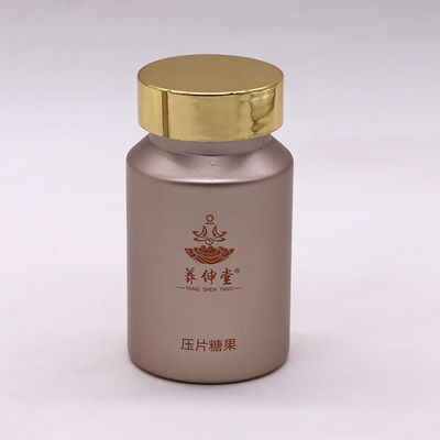 Pillola/capsula/tabletta/polvere PET Bottiglia di plastica ghiacciata con tappo in oro/argento