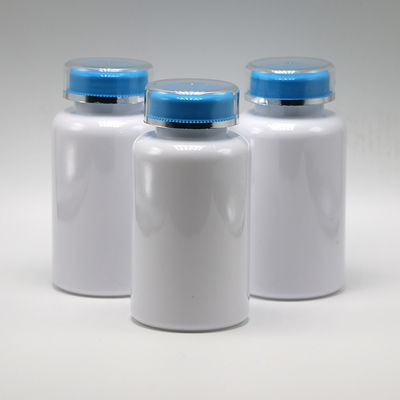 Bottiglia di compresse in plastica PET personalizzata da 200 ml con tappo a vite per compresse in polvere